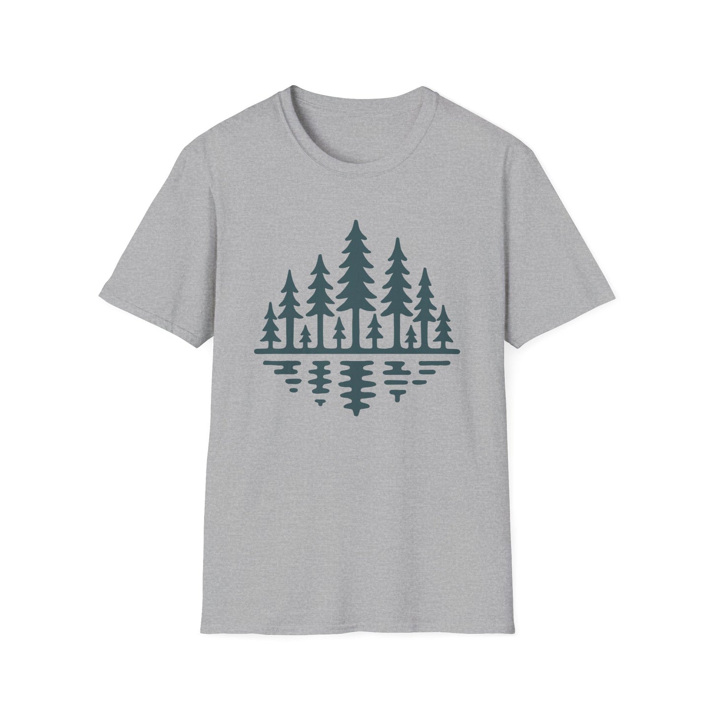 Forest Reflection Drawing T-Shirt