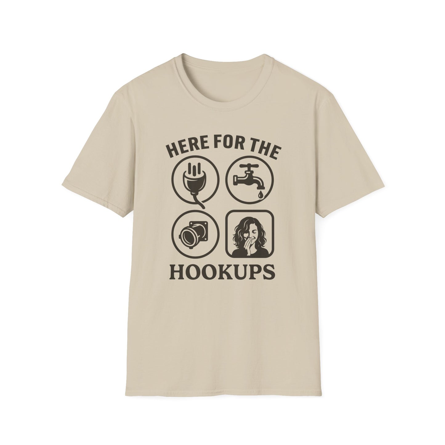 Here for the Hookups Bold T-Shirt