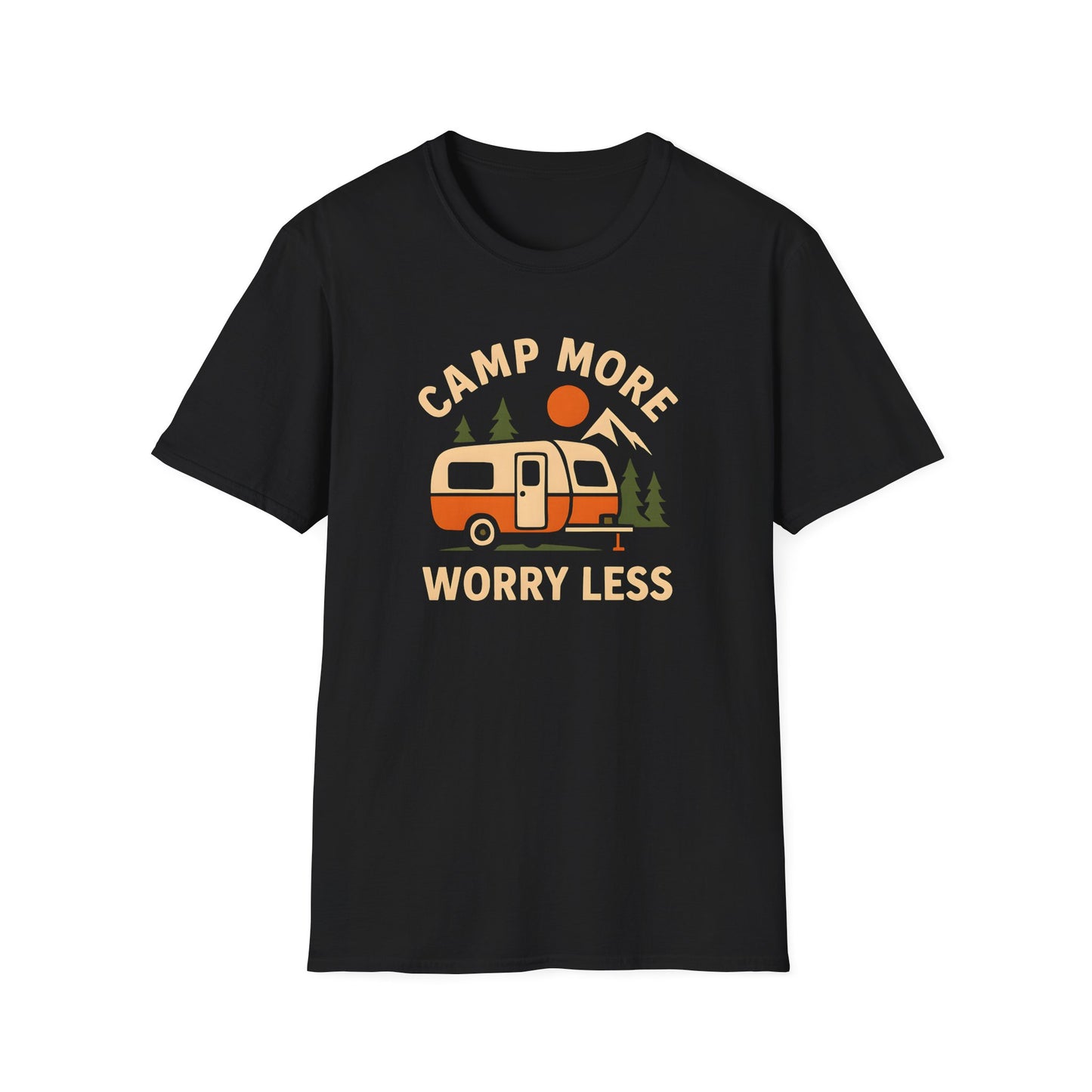 Camp More Worry Less Retro T-Shirt