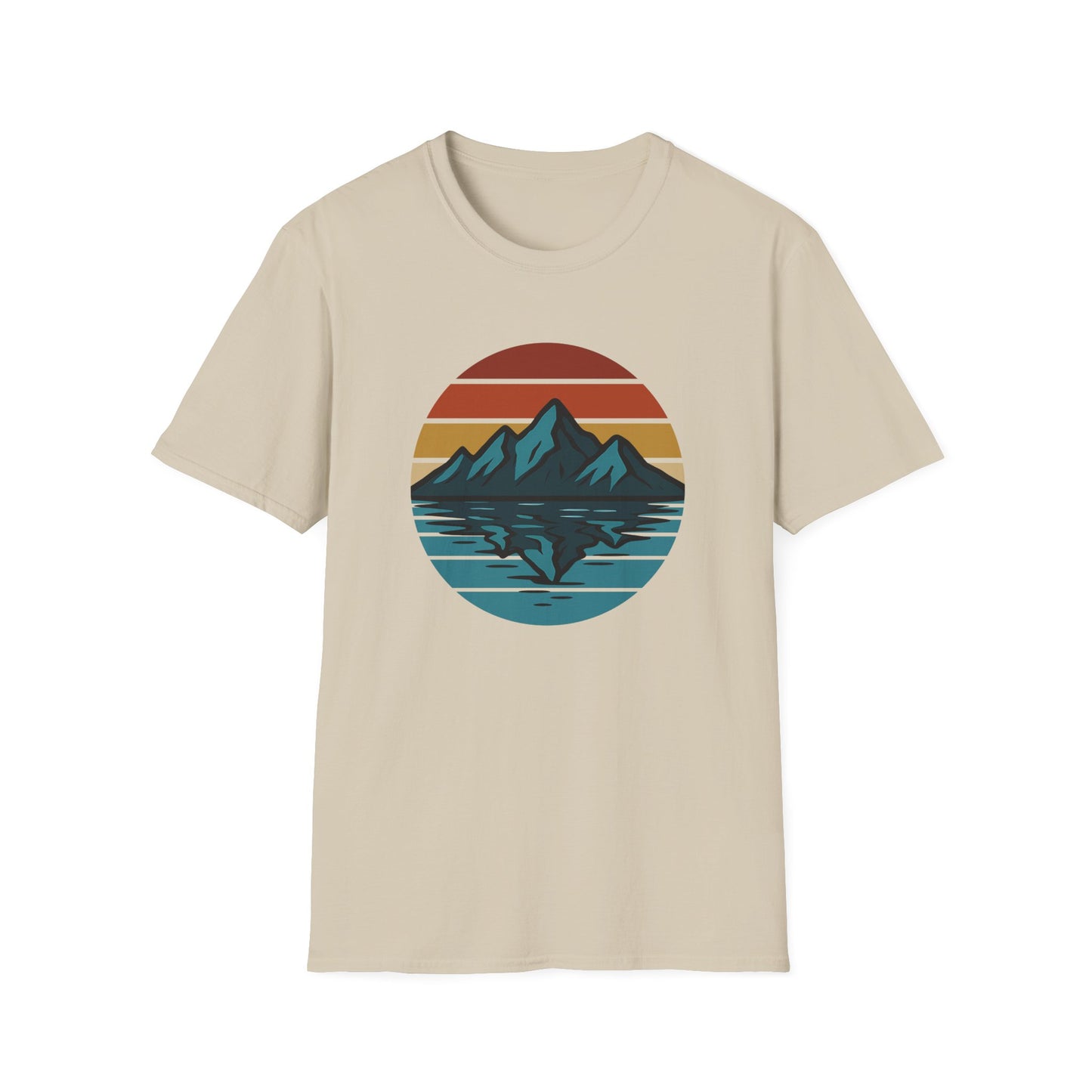 Retro Mountain Lake Reflection T-Shirt