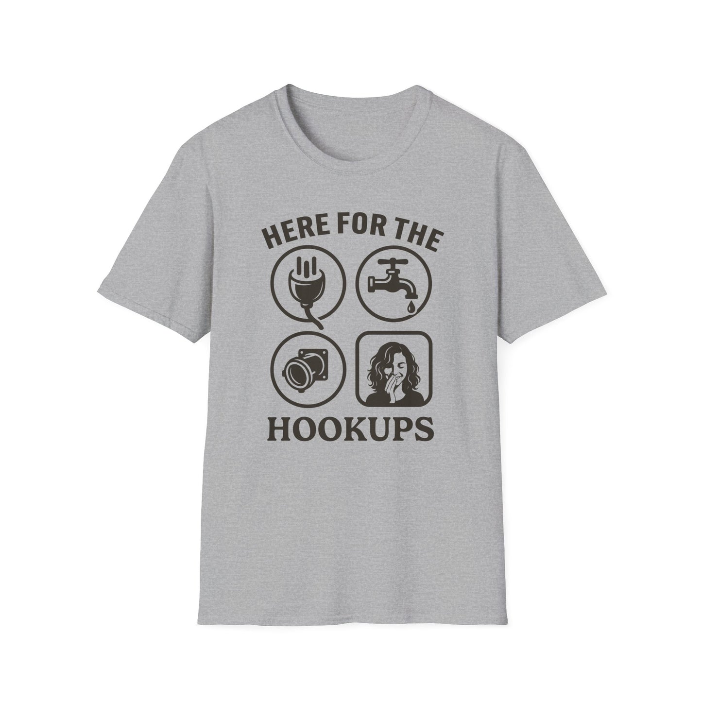 Here for the Hookups Bold T-Shirt