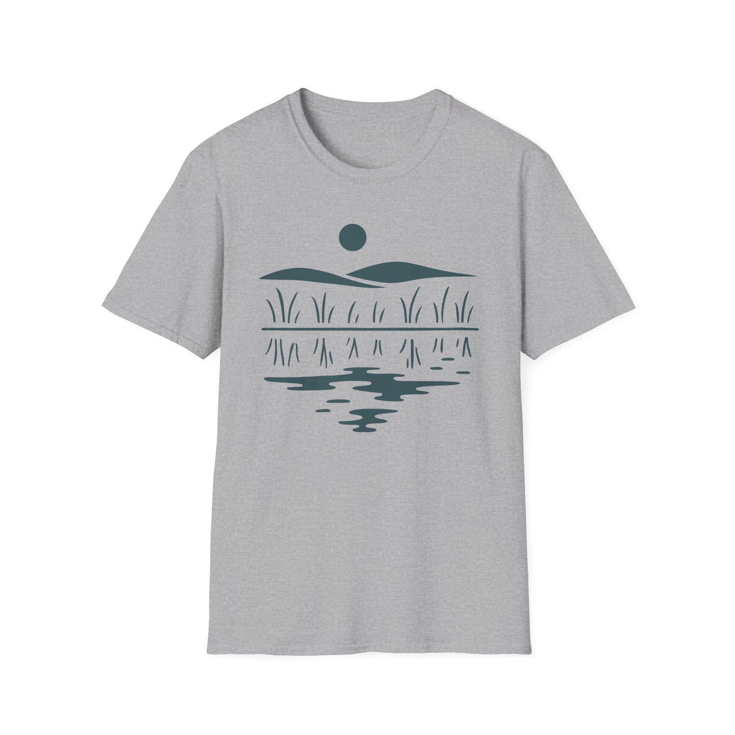 Midwest Prairie Hills Drawing T-Shirt