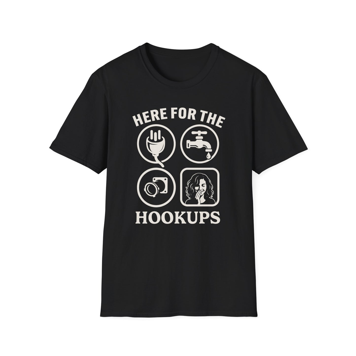 Here for the Hookups Bold T-Shirt