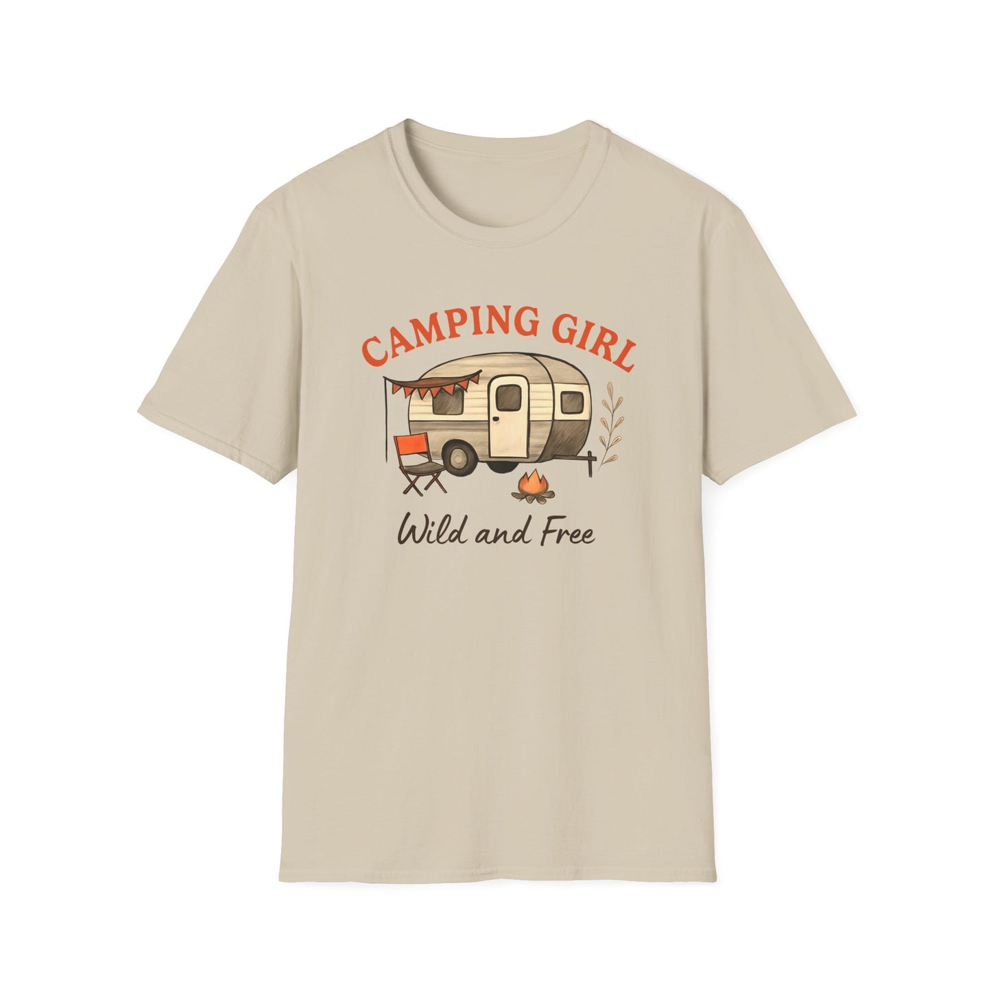 Camping Girl Wild and Free T-Shirt