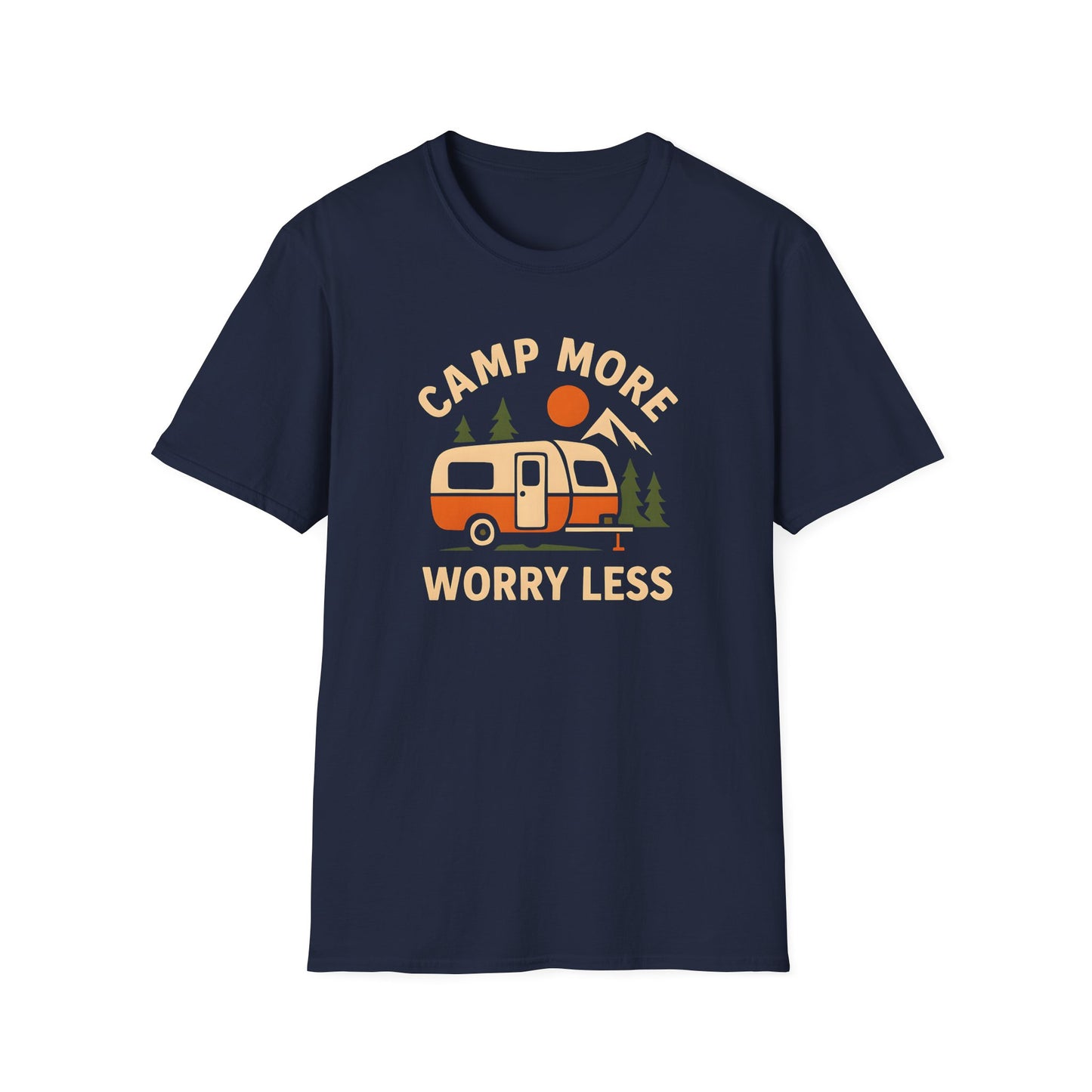 Camp More Worry Less Retro T-Shirt