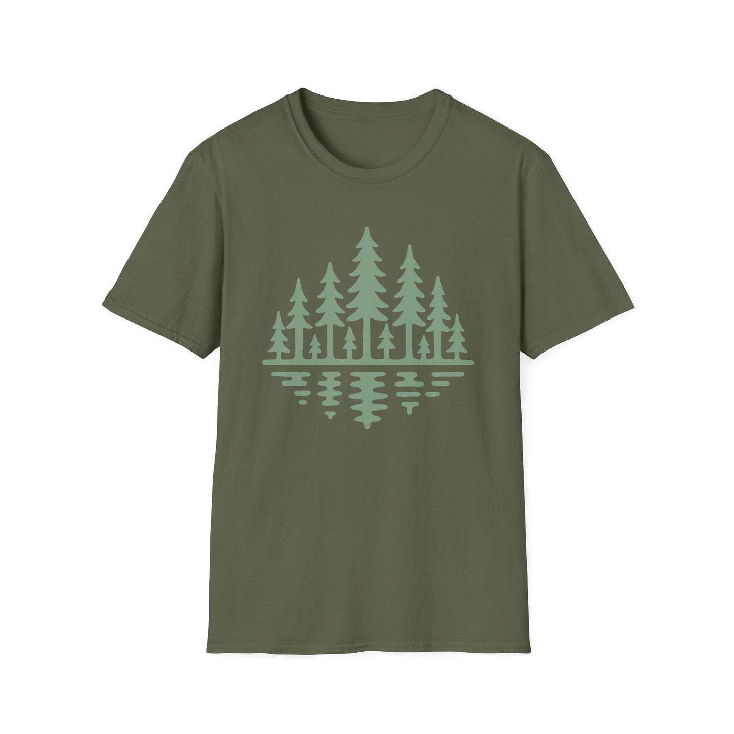 Forest Reflection Drawing T-Shirt