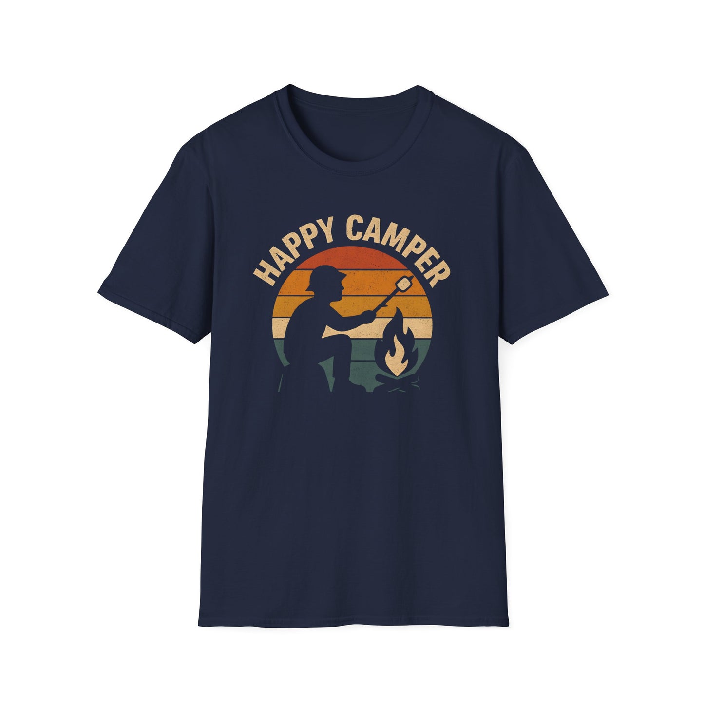 Happy Camper Campfire Vintage T-Shirt