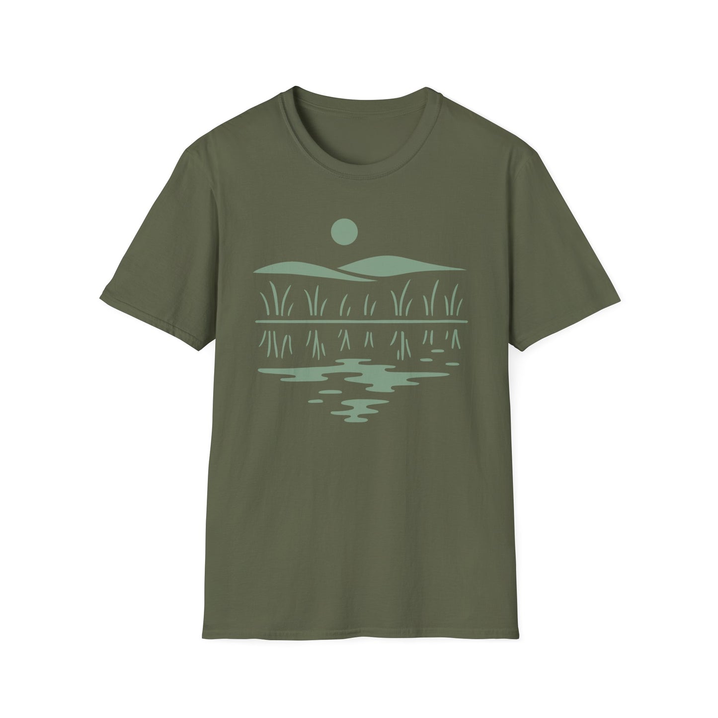 Midwest Prairie Hills Drawing T-Shirt
