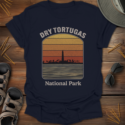 Dry Tortugas National Park Retro Sunset T-Shirt
