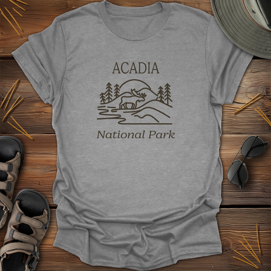 Acadia National Park Drawing T-Shirt