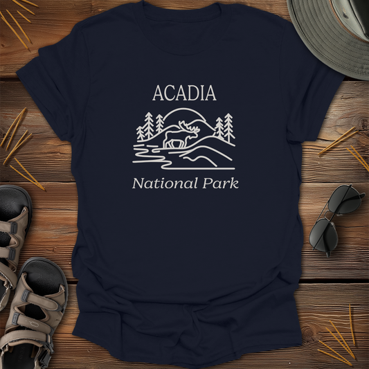 Acadia National Park Drawing T-Shirt