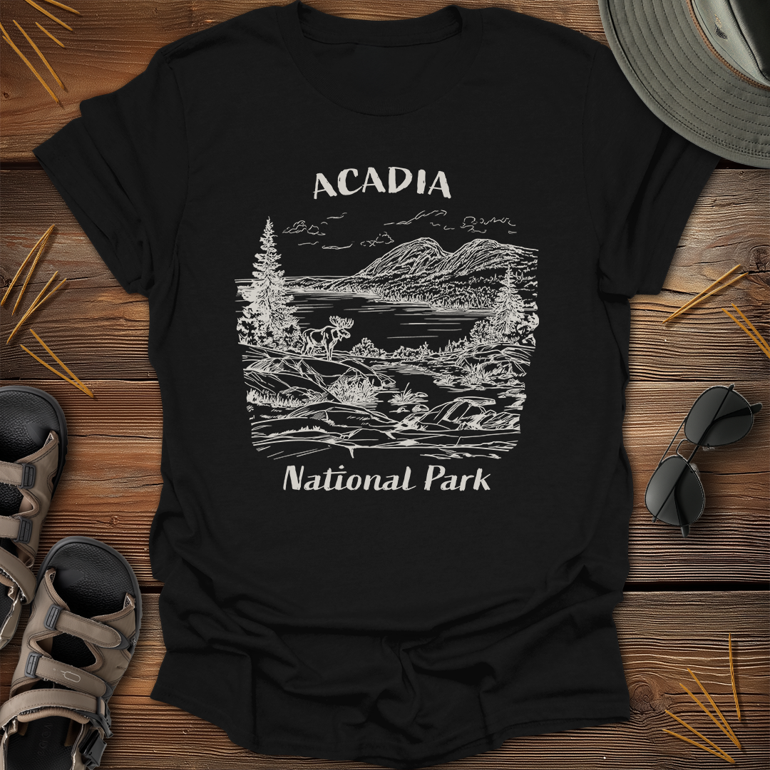 Acadia National Park Sketch T-Shirt