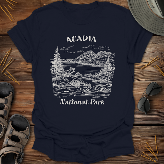 Acadia National Park Sketch T-Shirt