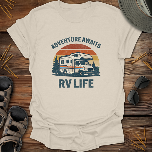 Adventure Awaits RV Life Retro T-Shirt