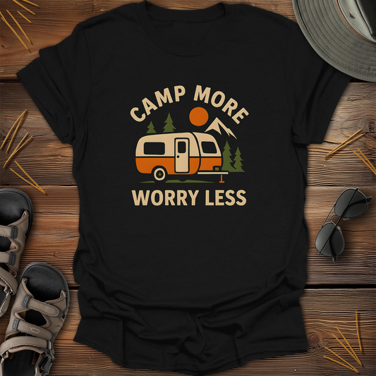 Camp More Worry Less Retro T-Shirt