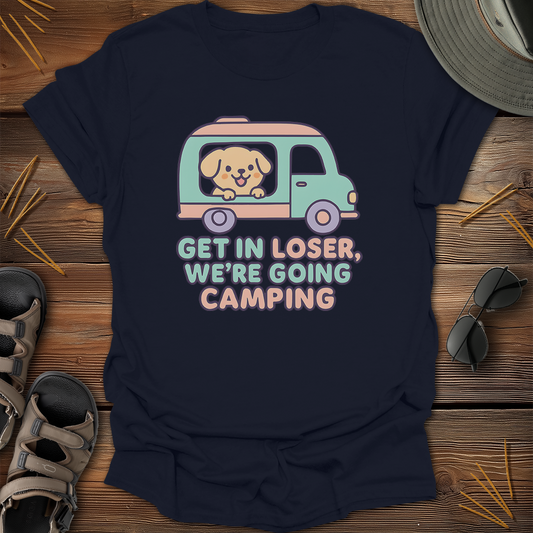 Puppy Get In Going Camping Kawaii T-Shirt