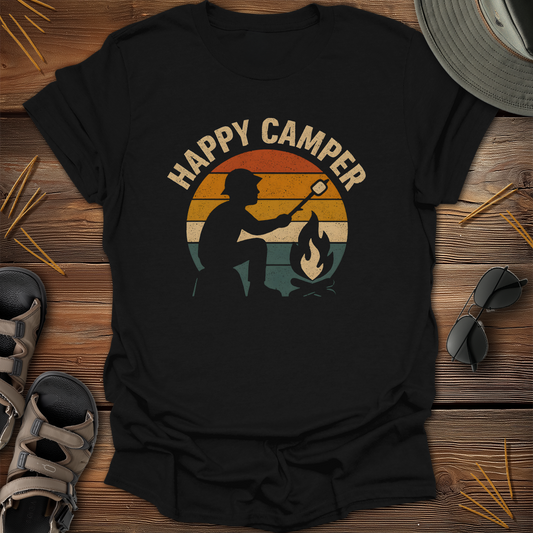 Happy Camper Campfire Vintage T-Shirt