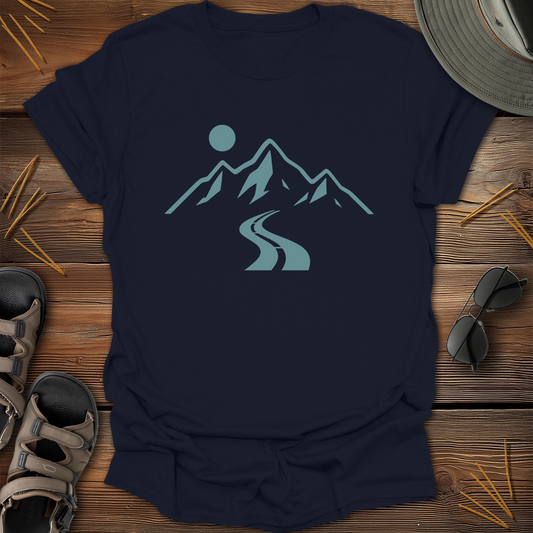 Road to Mountain Peaks Graphic T-Shirt