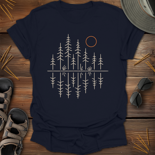 Pacific Northwest Forest Drawing T-Shirt