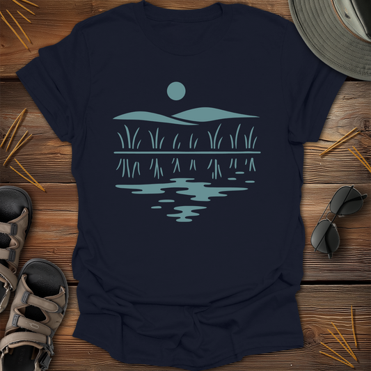 Midwest Prairie Hills Drawing T-Shirt