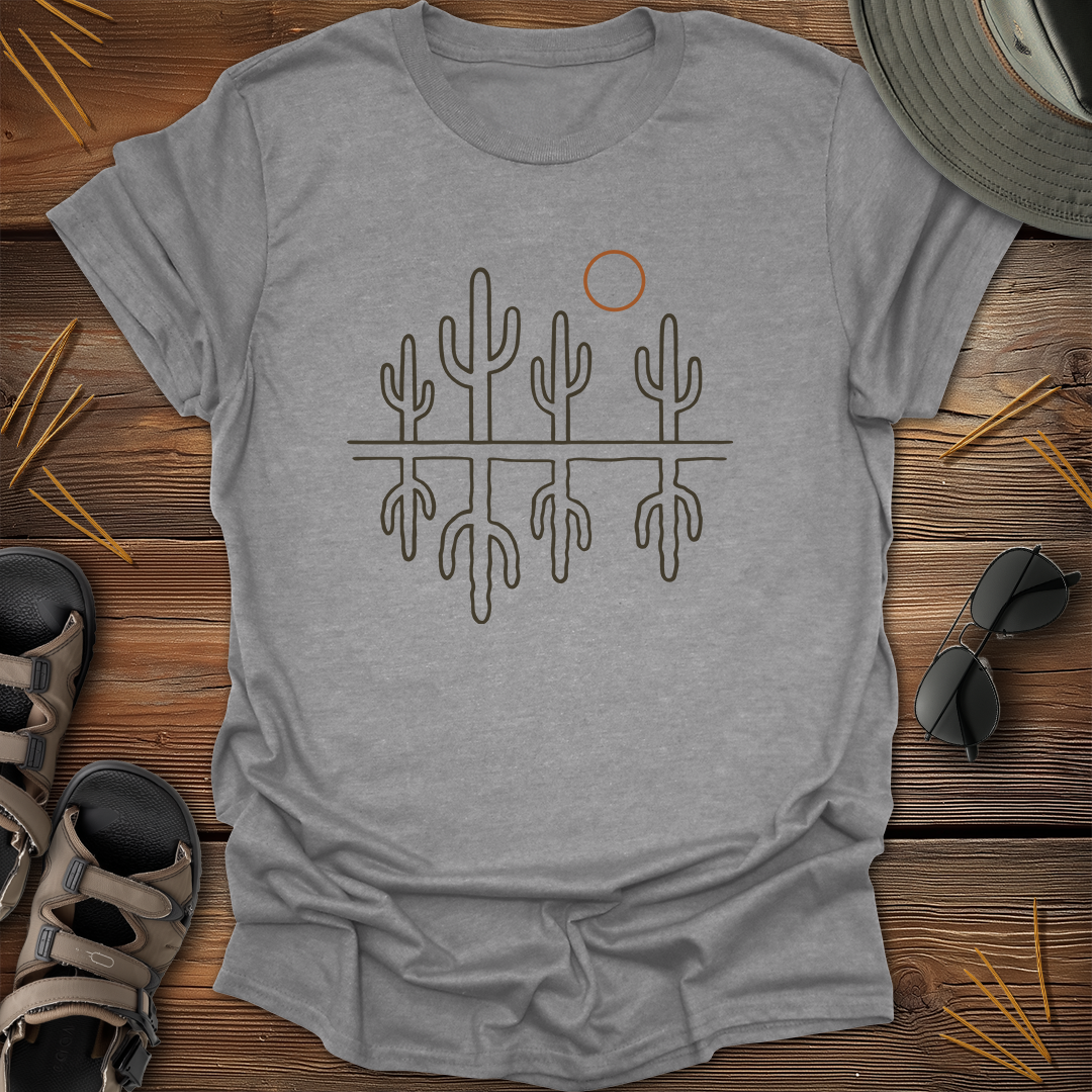 Sonoran Cactus Heat Drawing T-Shirt