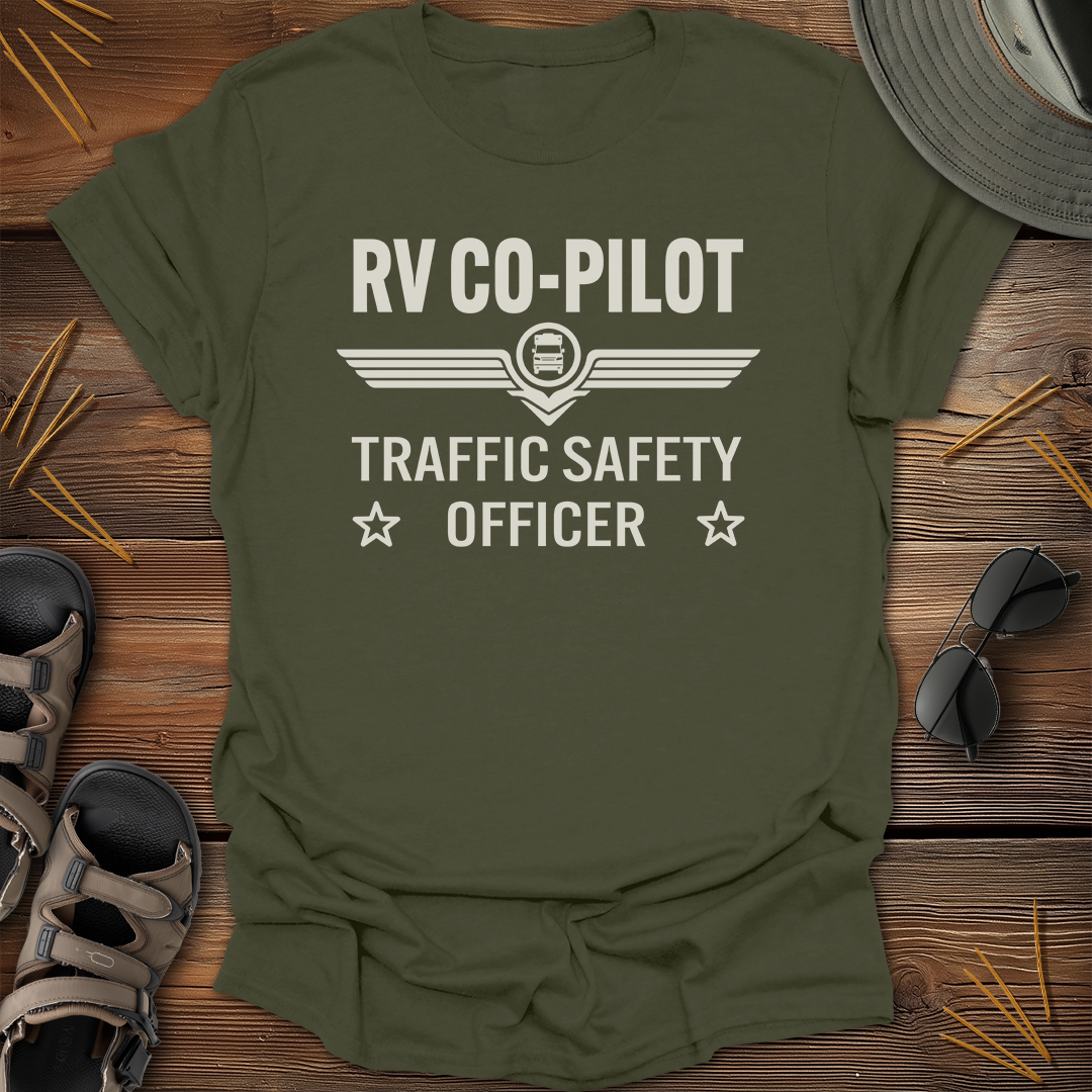 RV Co-Pilot Traffic Safety Graphic T-Shirt
