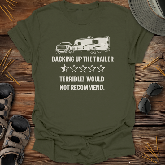Backing Trailer Half Star Review Graphic T-Shirt