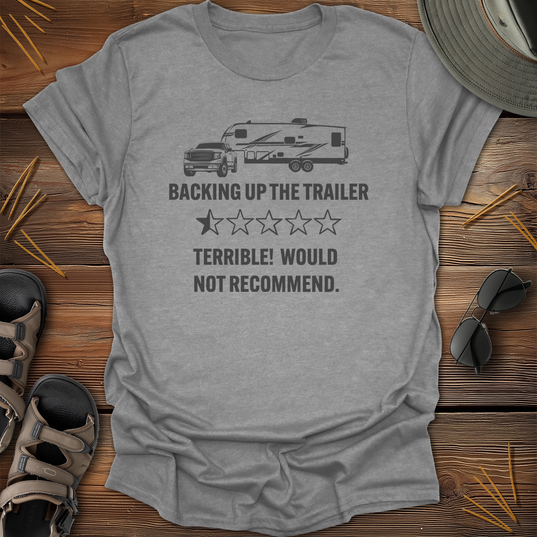 Backing Fifth Wheel Half Star Review Graphic T-Shirt
