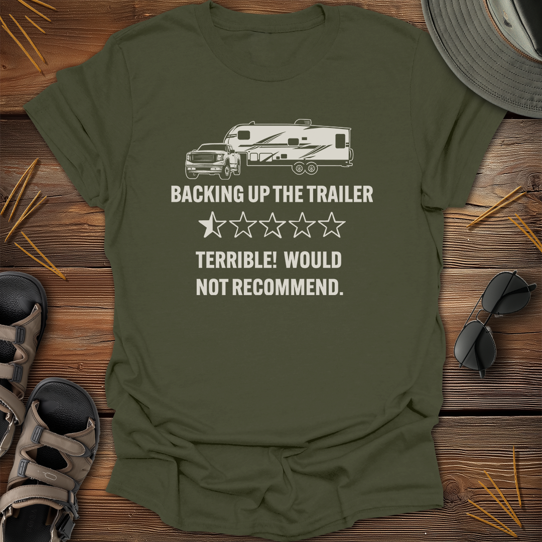 Backing Fifth Wheel Half Star Review Graphic T-Shirt