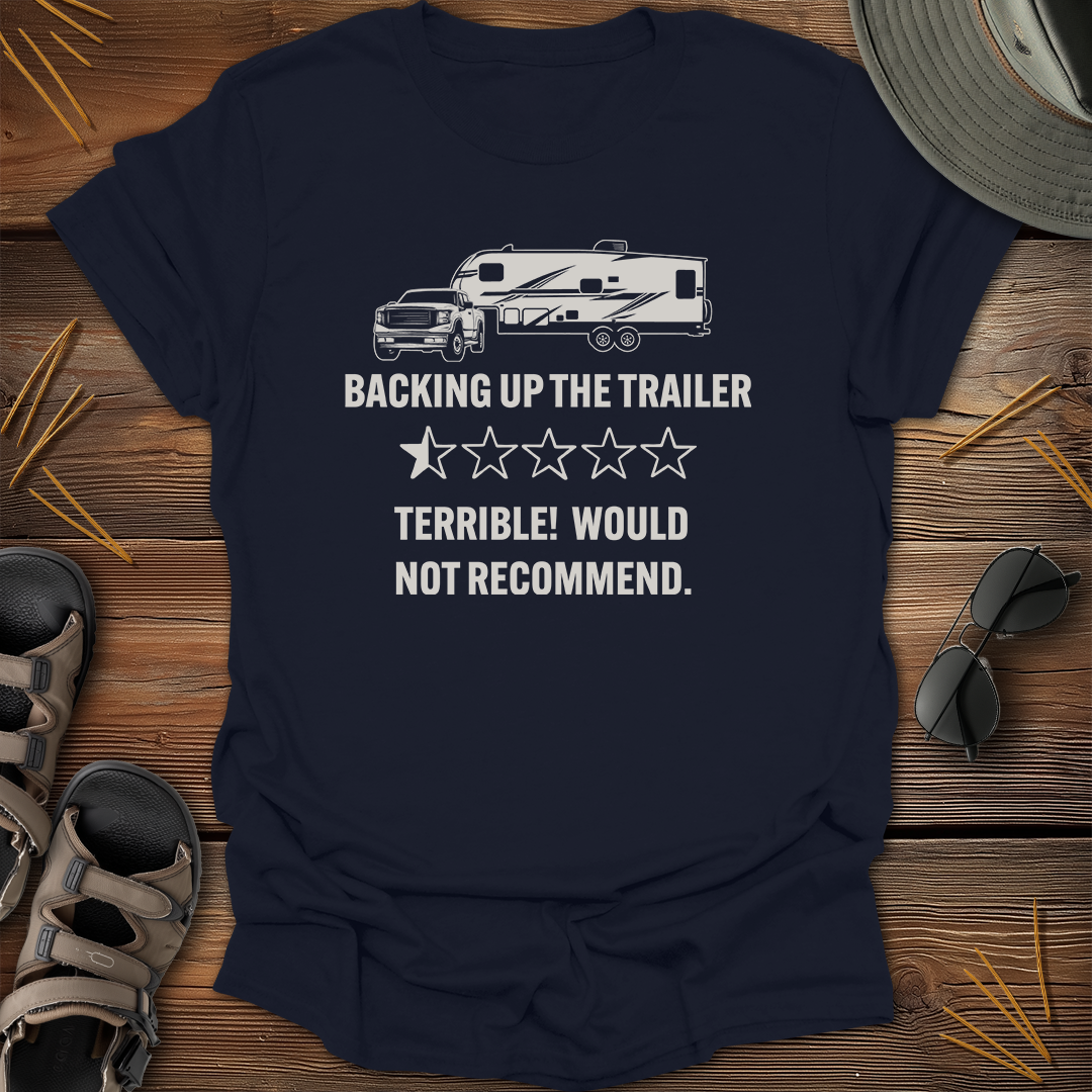 Backing Fifth Wheel Half Star Review Graphic T-Shirt
