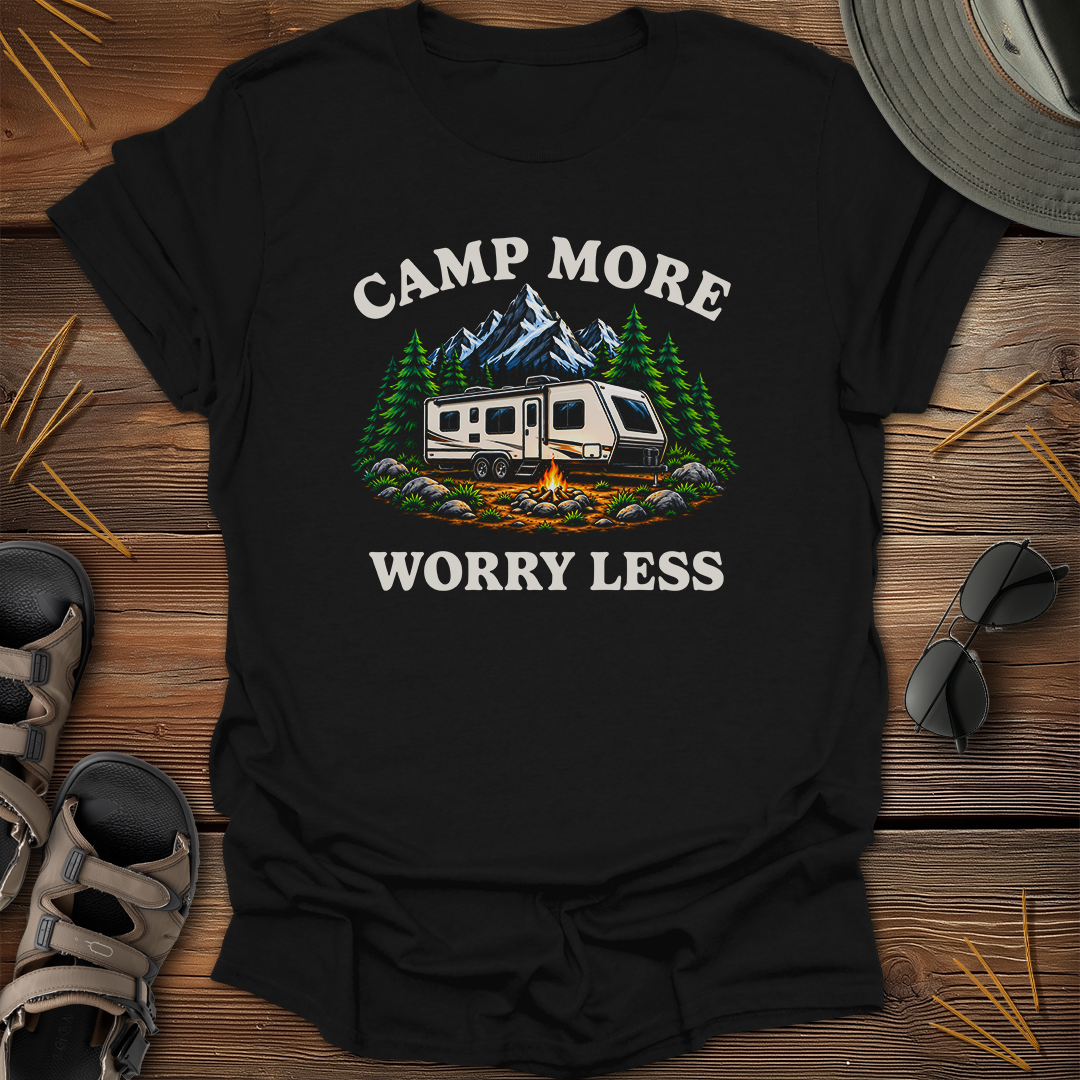 Camp More Worry Less Graphic T-Shirt