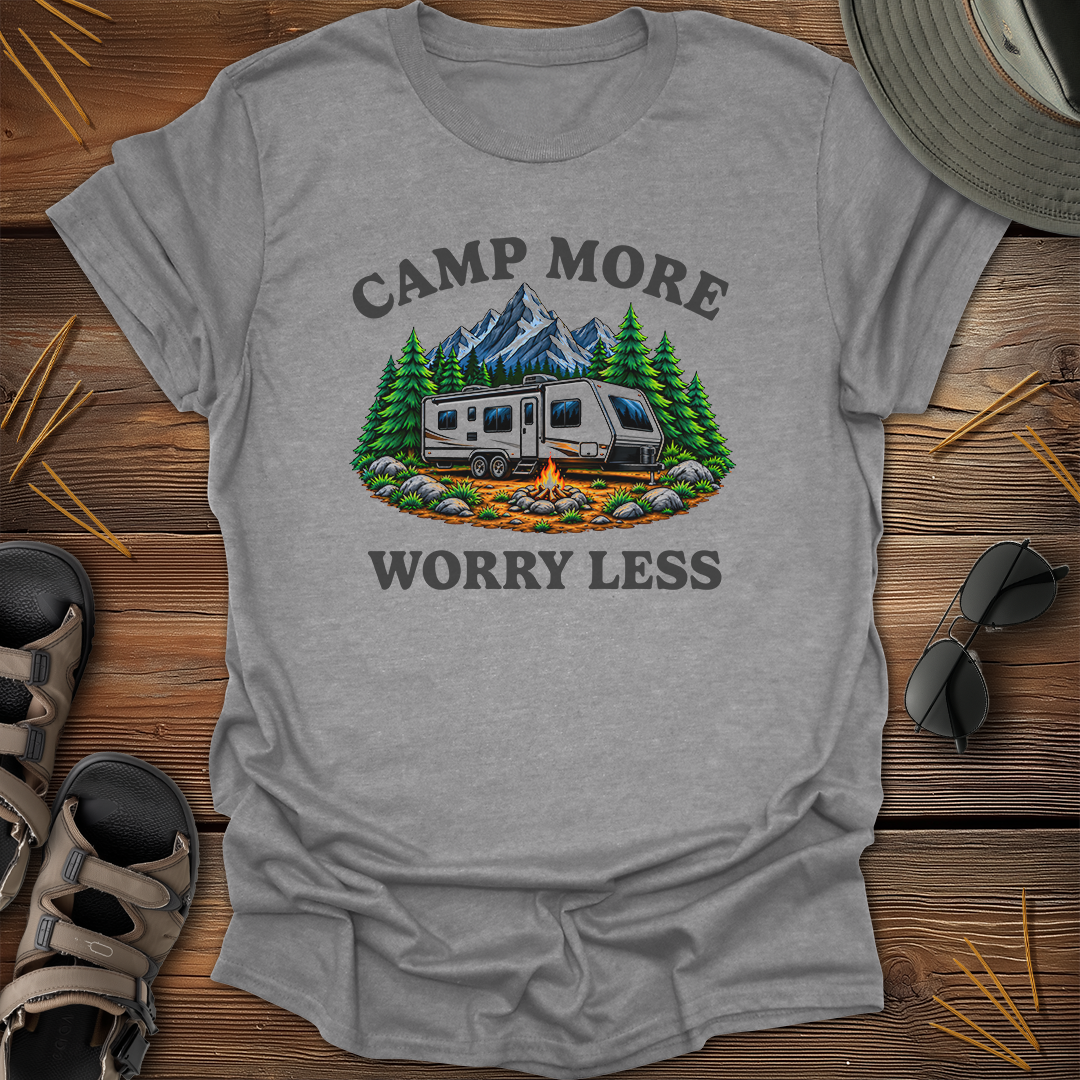 Camp More Worry Less Graphic T-Shirt