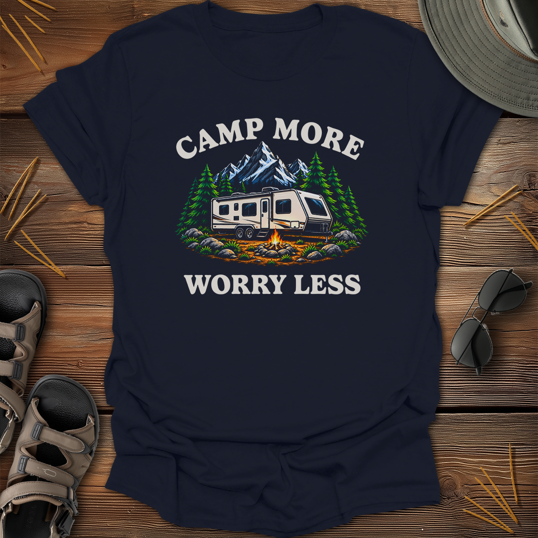 Camp More Worry Less Graphic T-Shirt