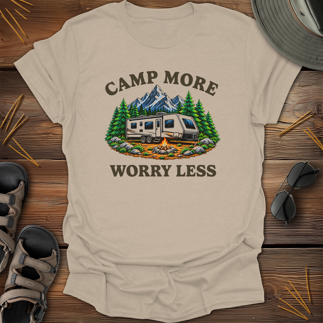 Camp More Worry Less Graphic T-Shirt