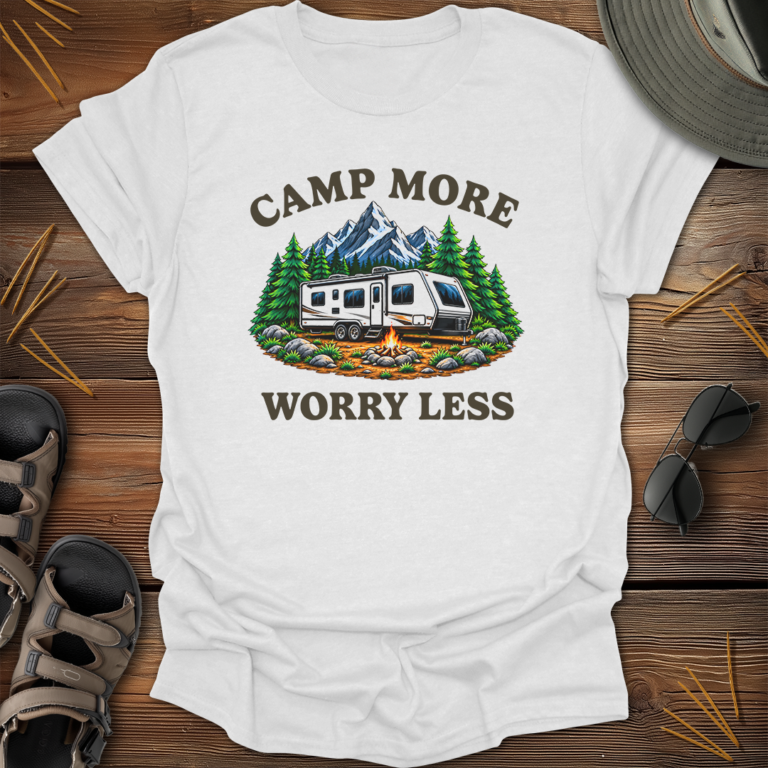 Camp More Worry Less Graphic T-Shirt