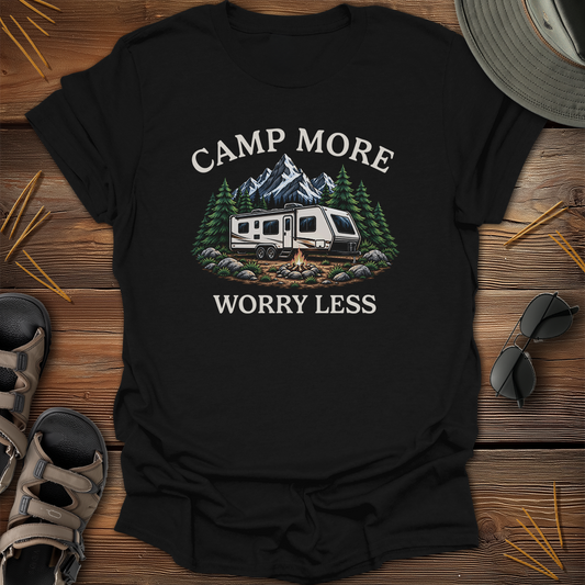 Camp More Worry Less Graphic T-Shirt
