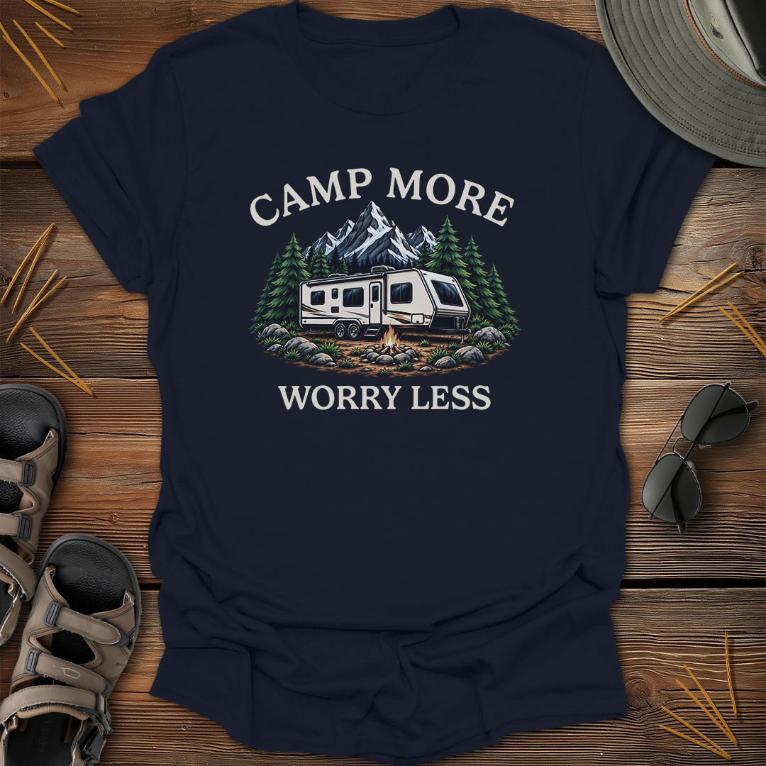 Camp More Worry Less Graphic T-Shirt