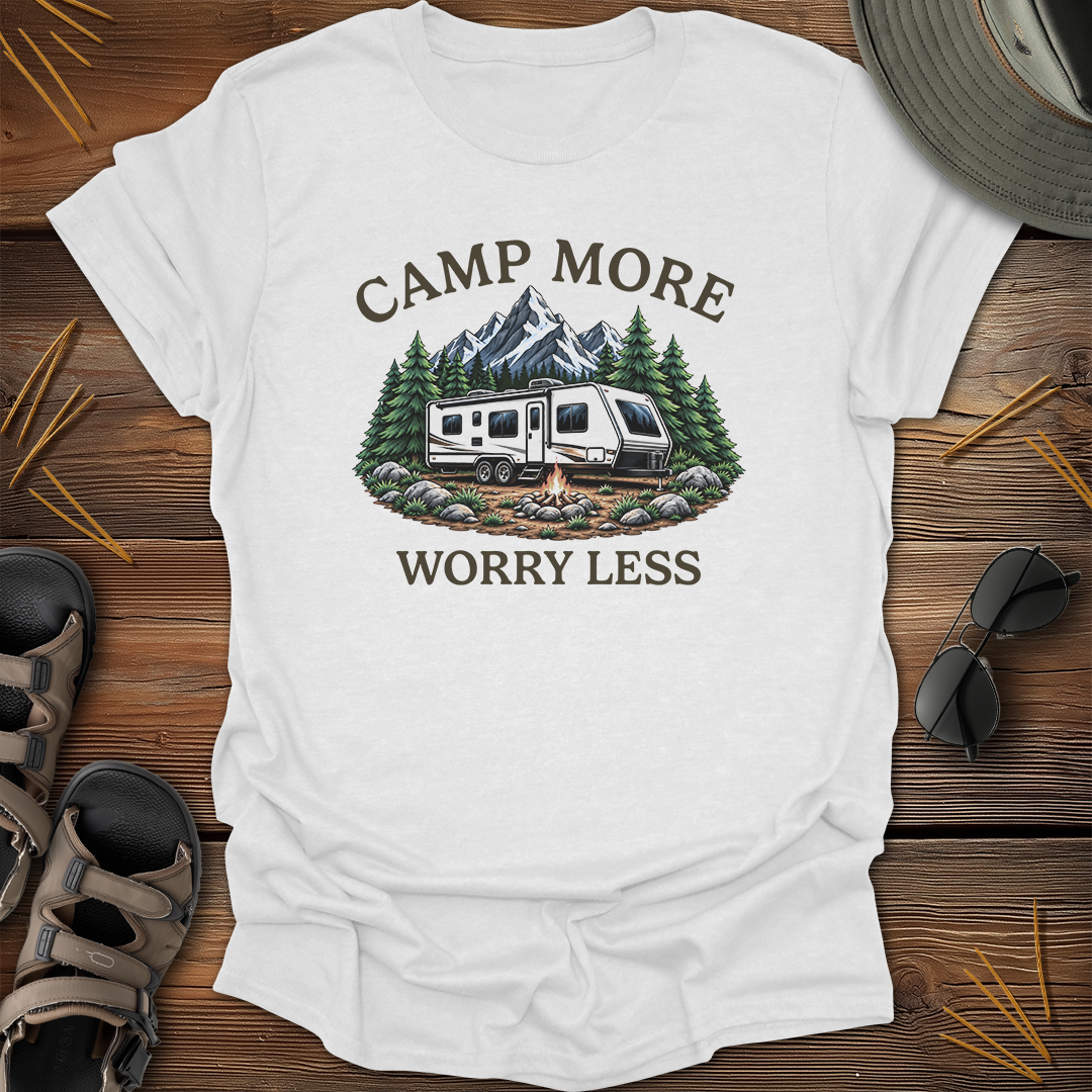 Camp More Worry Less Graphic T-Shirt