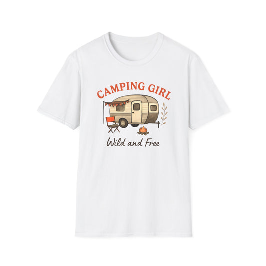 Camping Girl Wild and Free T-Shirt