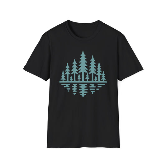 Forest Reflection Drawing T-Shirt