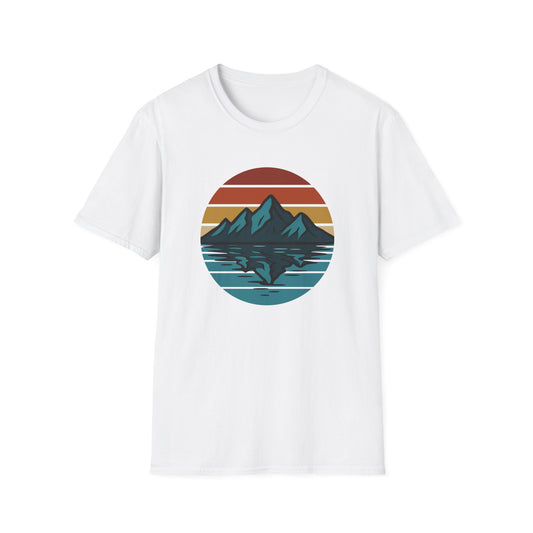 Retro Mountain Lake Reflection T-Shirt
