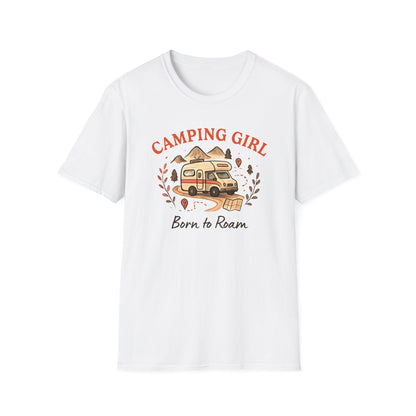 Camping Girl Born to Roam T-Shirt