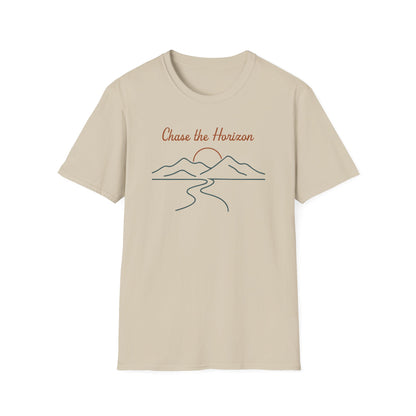 Chase the Horizon Line Art T-Shirt