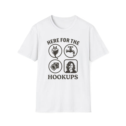 Here for the Hookups Bold T-Shirt