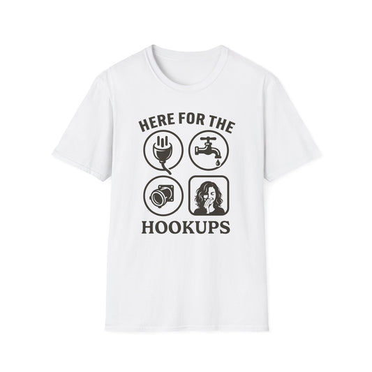 Here for the Hookups Bold T-Shirt