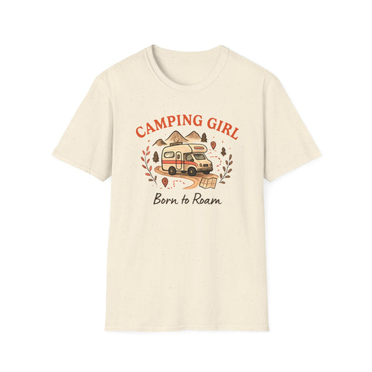 Camping Girl Born to Roam T-Shirt