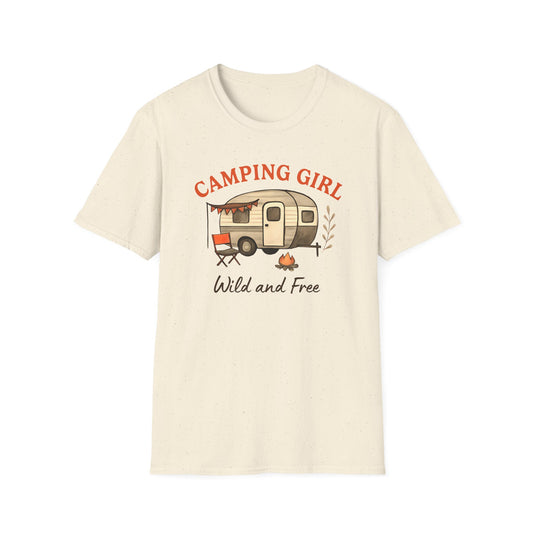 Camping Girl Wild and Free T-Shirt