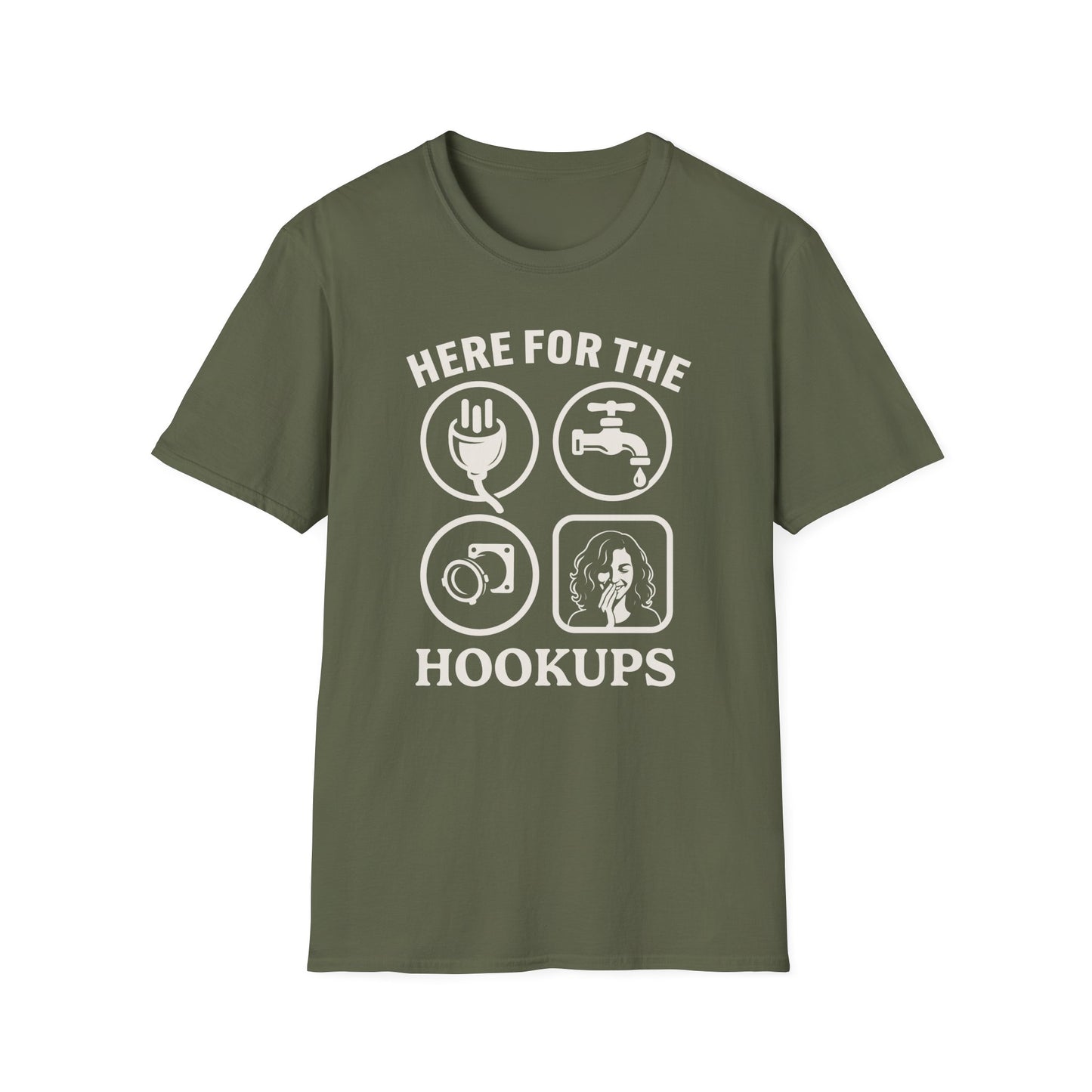 Here for the Hookups Bold T-Shirt