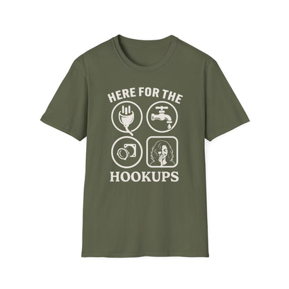 Here for the Hookups Bold T-Shirt
