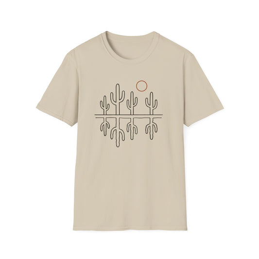 Sonoran Cactus Heat Drawing T-Shirt